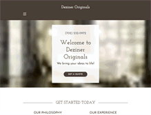 Tablet Screenshot of dezineroriginals.com